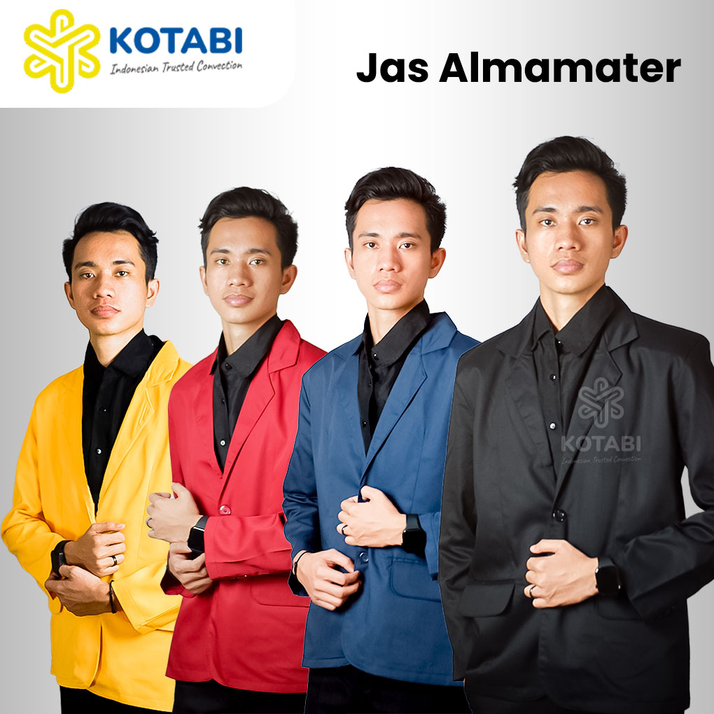 KOTABI - Jas Almamater Hitam,Dongker.Kuning,Marun Polos, Almamater Universitas, Jas Almet Sekolah