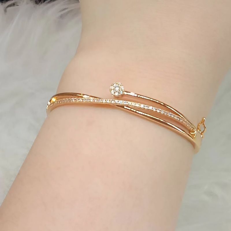 La Vienne Azalia - Gelang Tangan Titanium Wanita Anti Karat Korea Style - Perhiasan Aksesoris Bangle