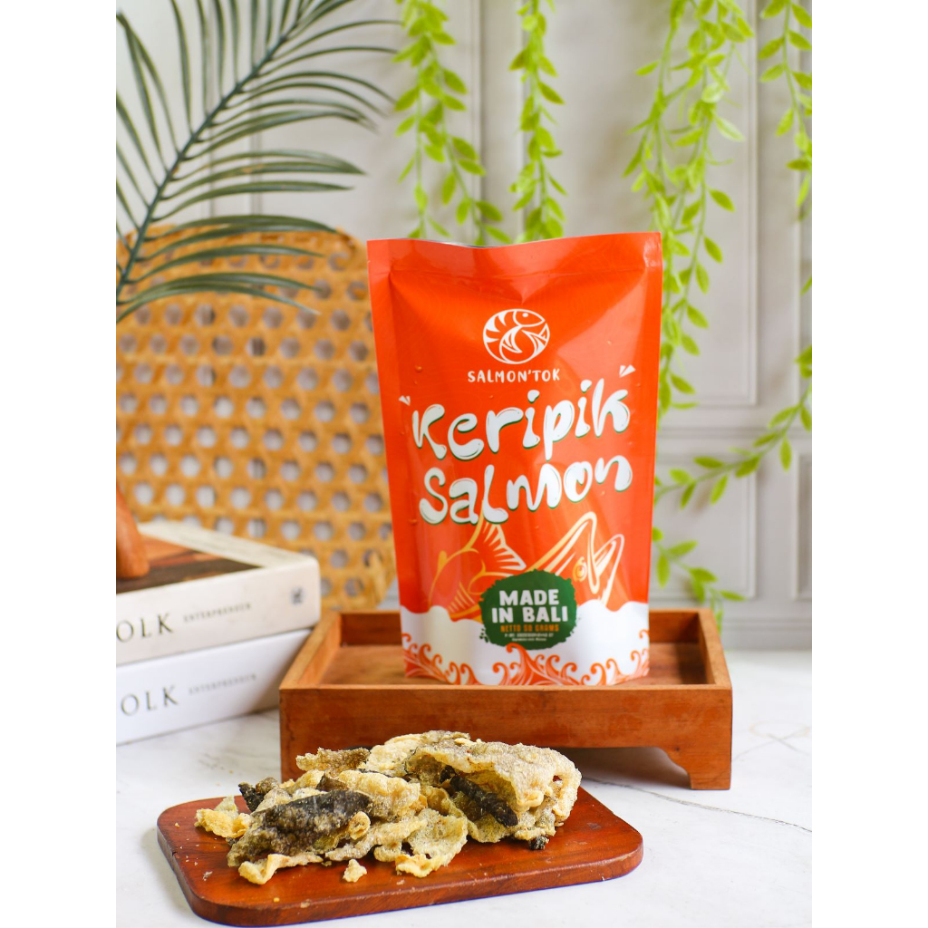 

SALMONTOK Camilan Keripik Kulit Ikan Salmon / SALMON SKIN - ORIGINAL
