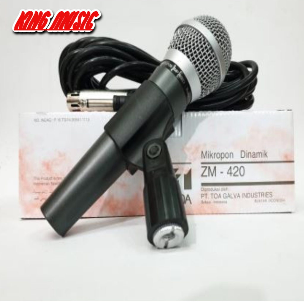 Mic / Microphone Kabel TOA ZM-420 ORIGINAL TOA ( Free Kabel Mic 5M)