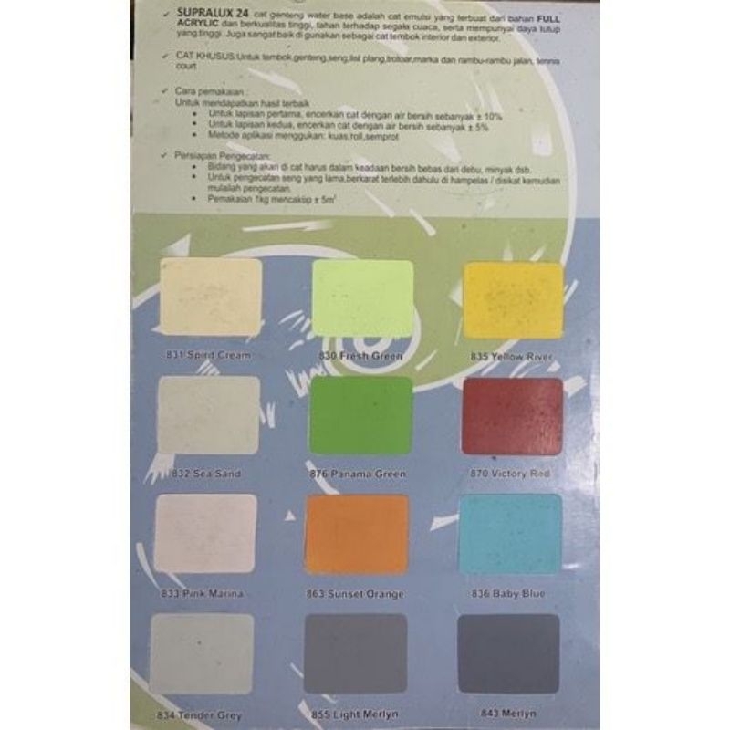 SUPRALUX Cat Genteng Bak Kolam Base Air 1 Kg Berkualitas