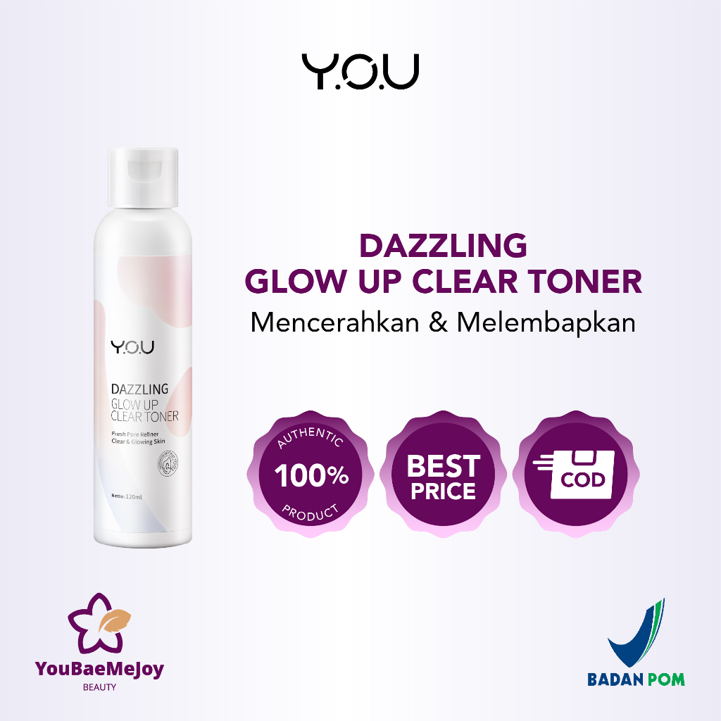 YOU Dazzling Glow Up Toner | Mencerahkan Melembapkan Skin Care Brightening + Hyaluronic Acid Niacinamide