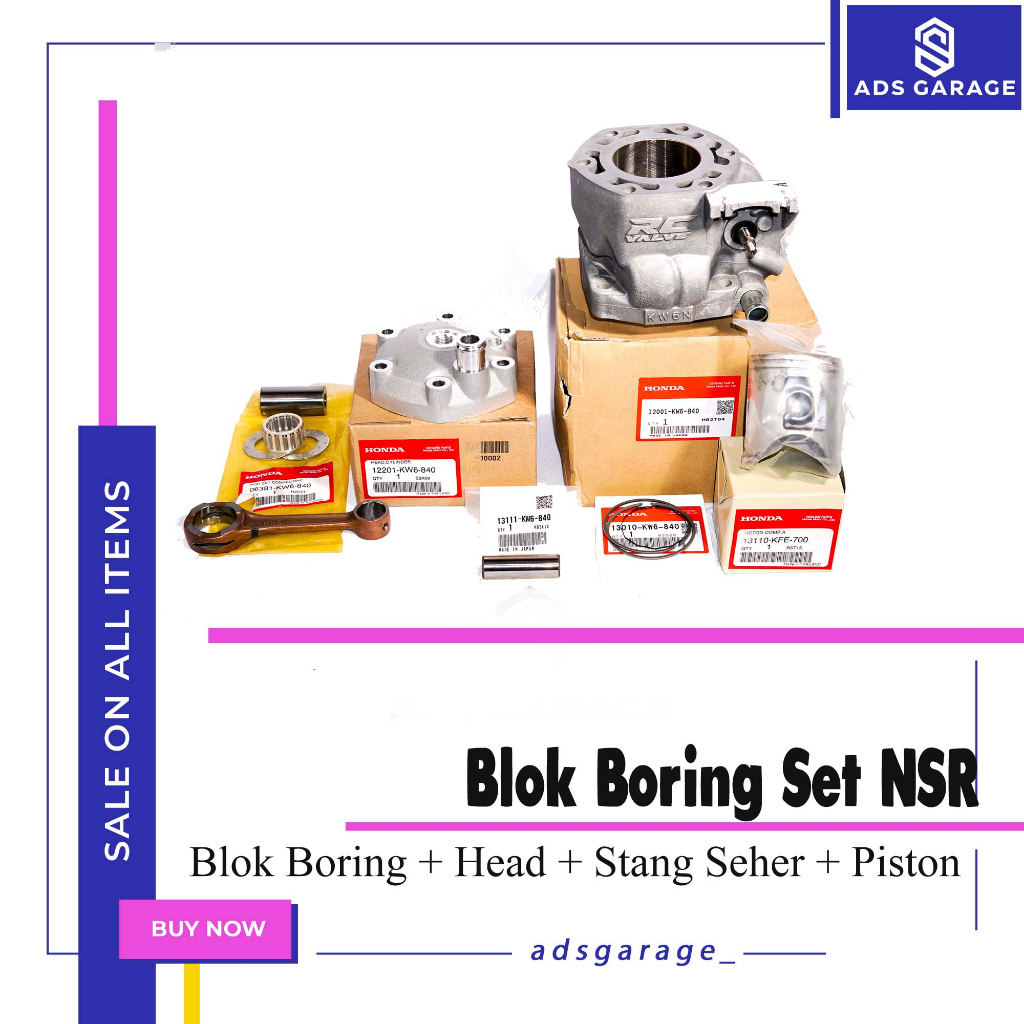 Blok Boring + Stang Piston +Head NSR SP