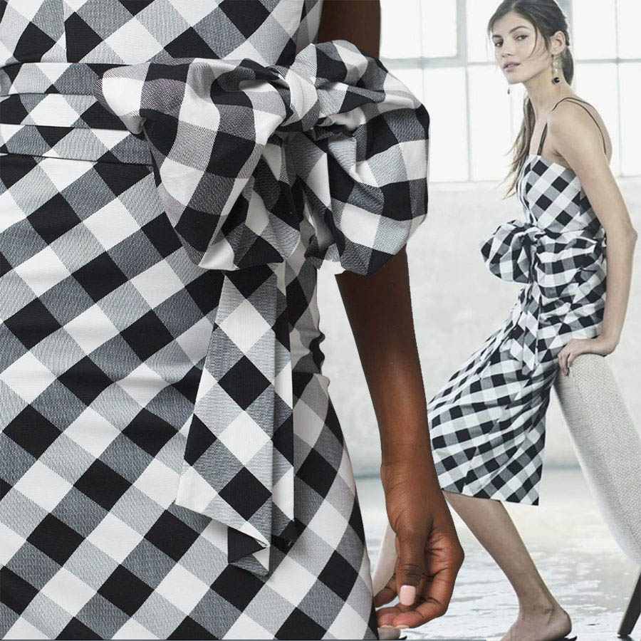 BRANDED SHEATHDRESS WHBM Silk Shirt dress & Gingham