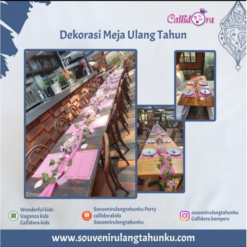table setting decoration birthday/dekor birthday party/Lamaran