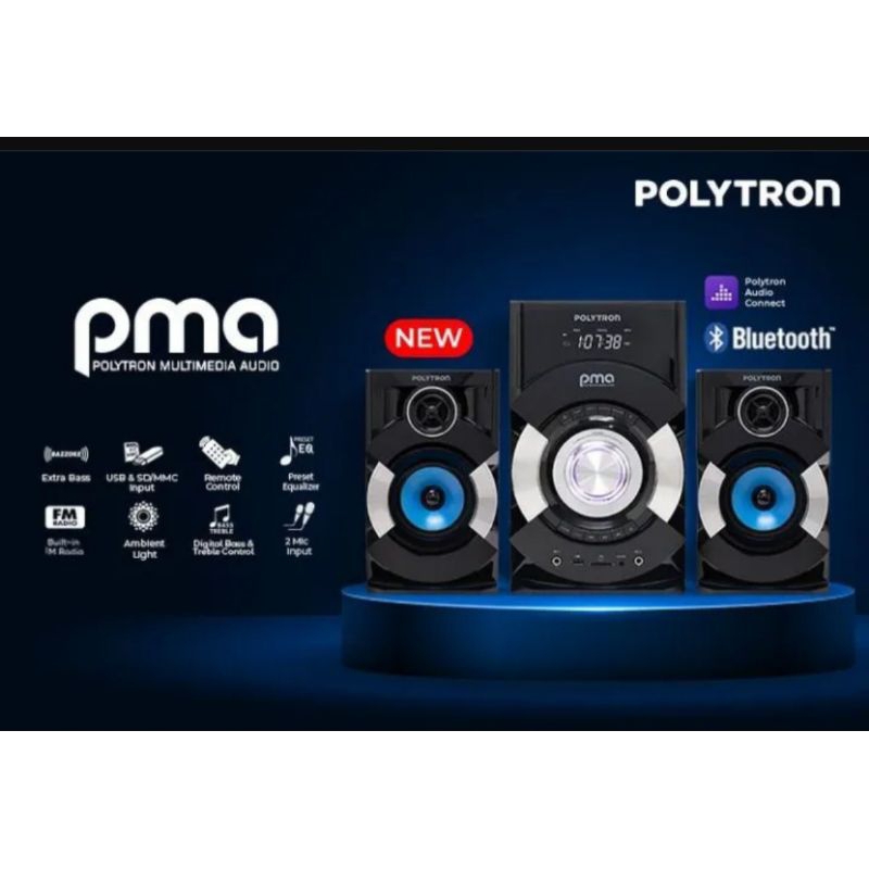 ￼Speaker POLYTRON PMA 9527 Bluetooth Garansi Resmi RADIO