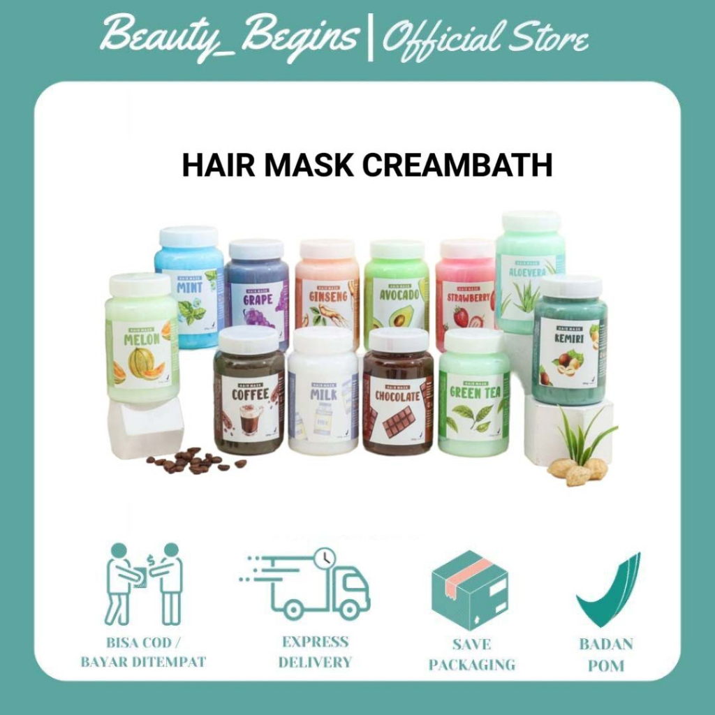 BB - [BPOM] Hair Mask Creambath 300ml / Masker Rambut Creambath 300ml / Masker Rambut Hair Mask 300ml