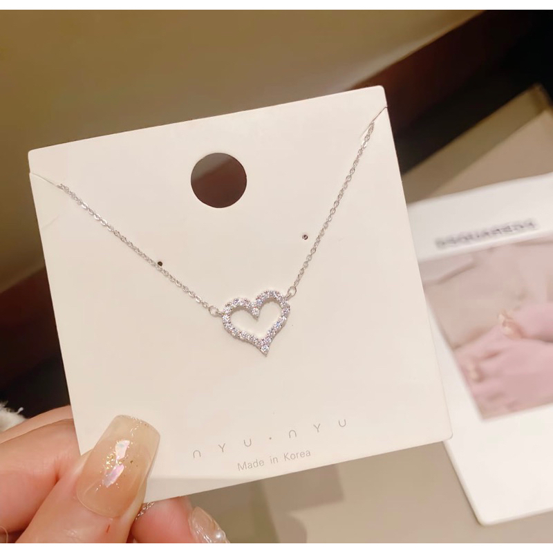 kalung liontin love Silver925 premium quality /  kalung wanita simple
