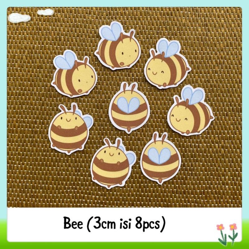 

(ada 2 pilihan) sticker tempelan glossy lebah bee