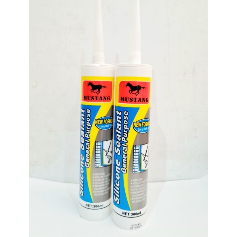 

LEM SILIKON KACA MUSTANG WARNA PUTIH / SILICONE SEALANT