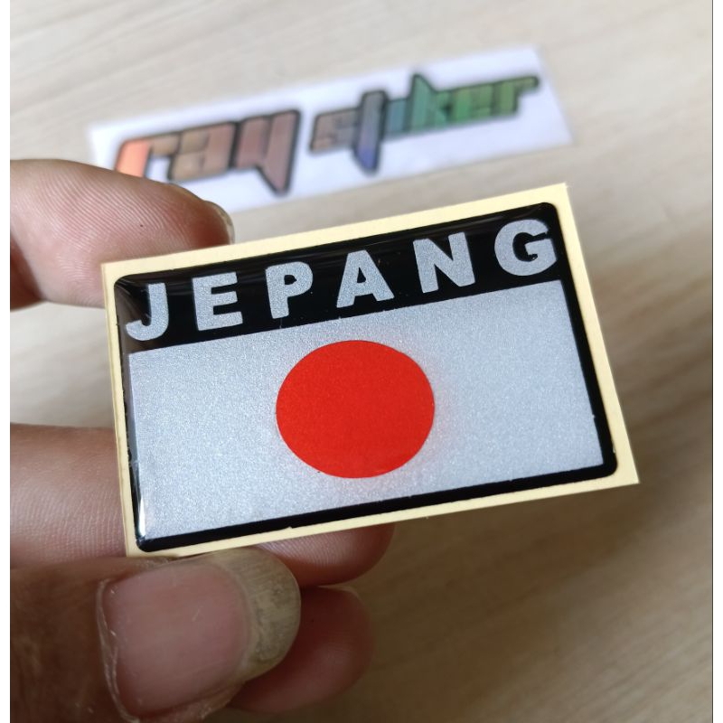 STIKER TIMBUL EMBLEM BENDERA JEPANG. JAPAN