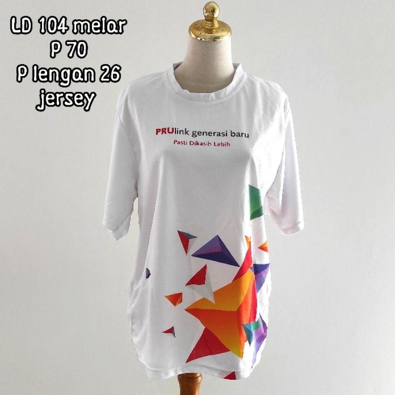 Baju kaos jersey Prudential minus, preloved