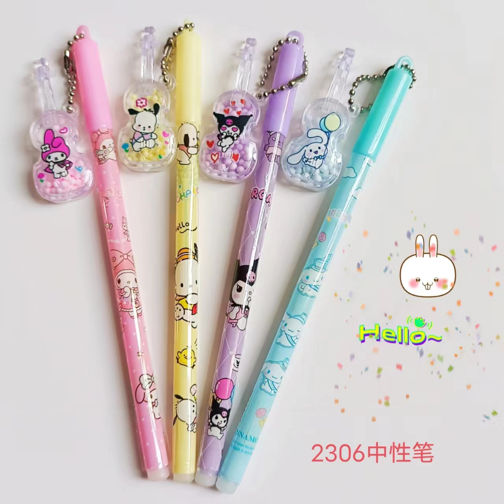 

(12pc) PENA BALLPEN PEN GEL motif BOLA GITAR CINNAMOROLL SANRIO MELODY