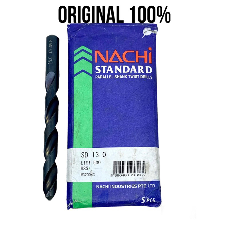 Drill bor 13mm HSS Original Nachi Japan baru..Bor drill 13 mm
