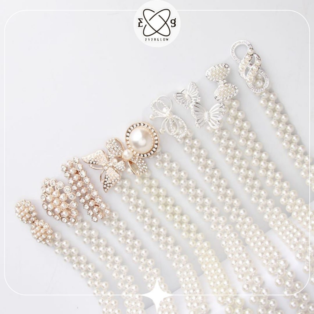 Ikat Pinggang Rantai Mutiara aksesoris fashion wanita korea Ikat pinggang elastis