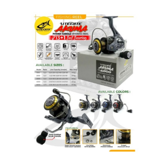 Reel Utecate Akuma 6000 power handle murah meriah barokah