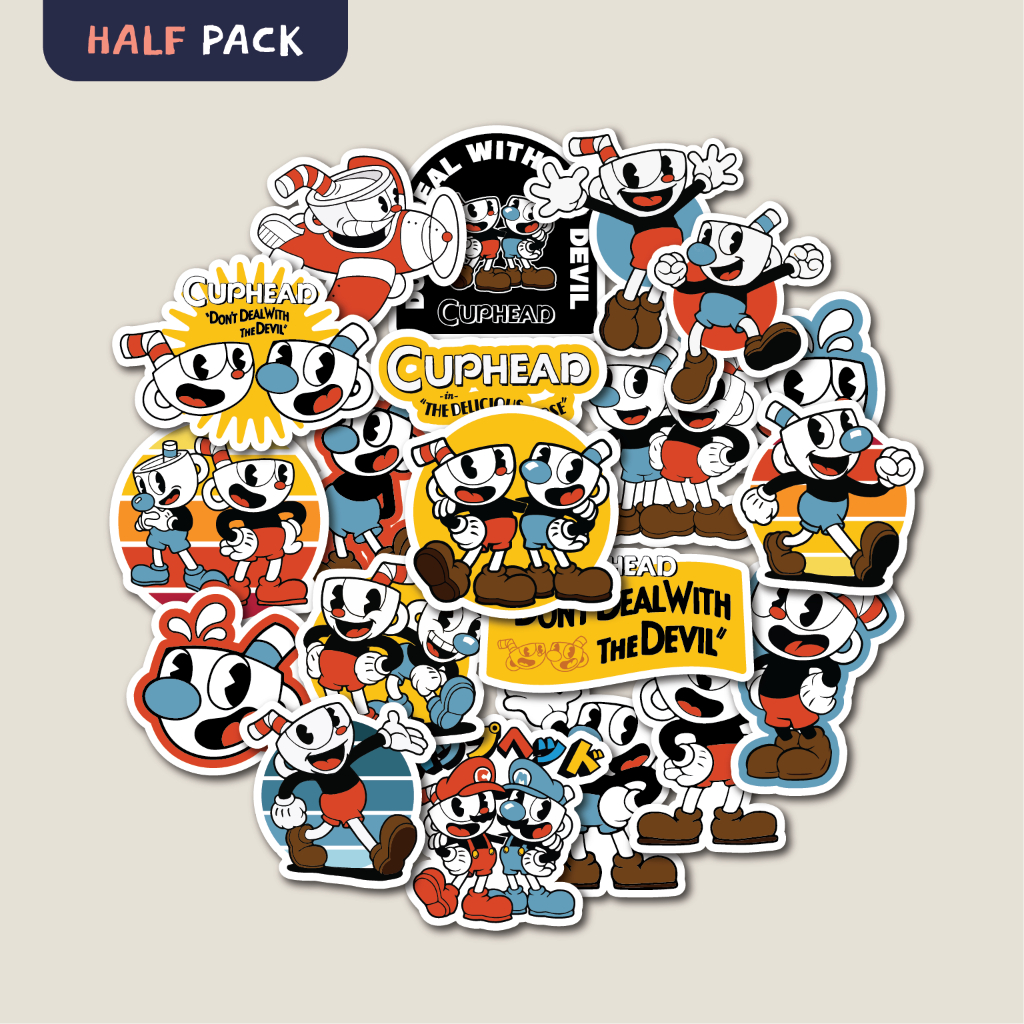 

STICKER PACK CUPHEAD & MUGMAN | STICKER TUMBLER | STIKER LAPTOP KOPER HELM