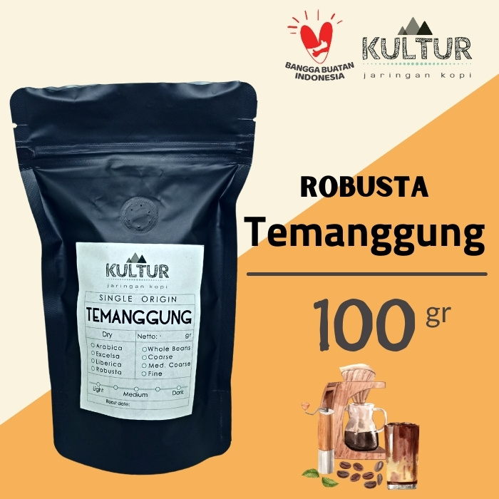 

COFFEE BEAN BIJI KOPI ROBUSTA TEMANGGUNG 100 GR