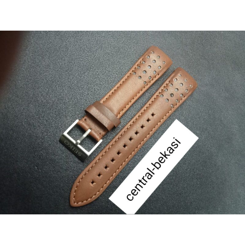 Tali kulit jam tangan seiko Barcelona sportura coklat