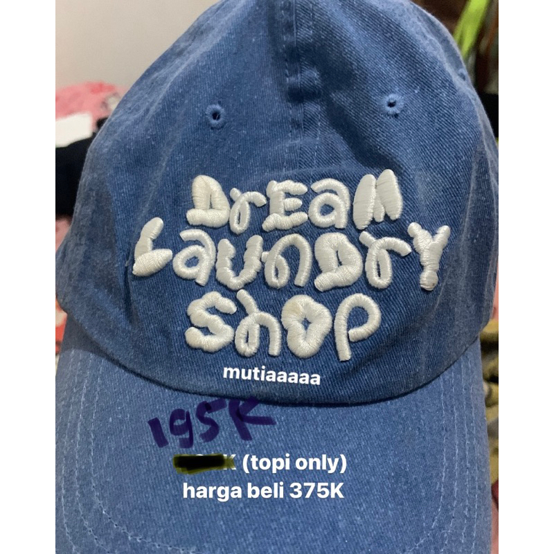 PRELOVED official topi dream laudry shop cap denim