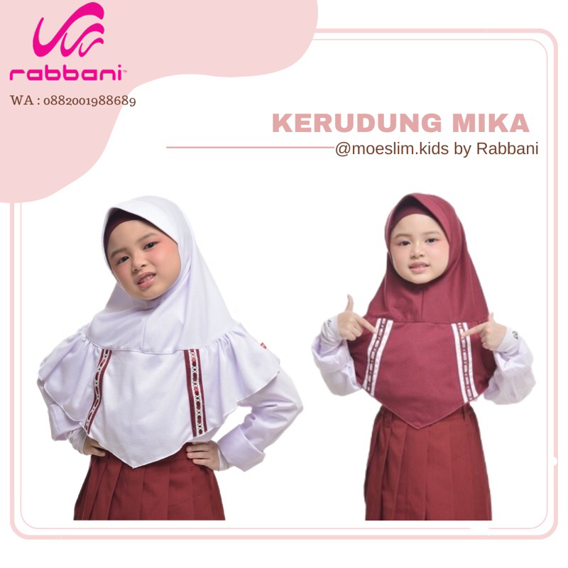 KERUDUNG SEKOLAH RABBANI - krukid mika