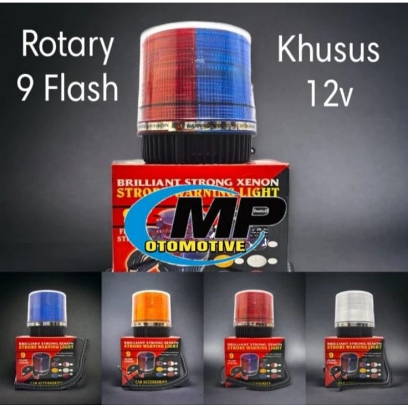 Lampu rotary 9blitz 12v & 24v
