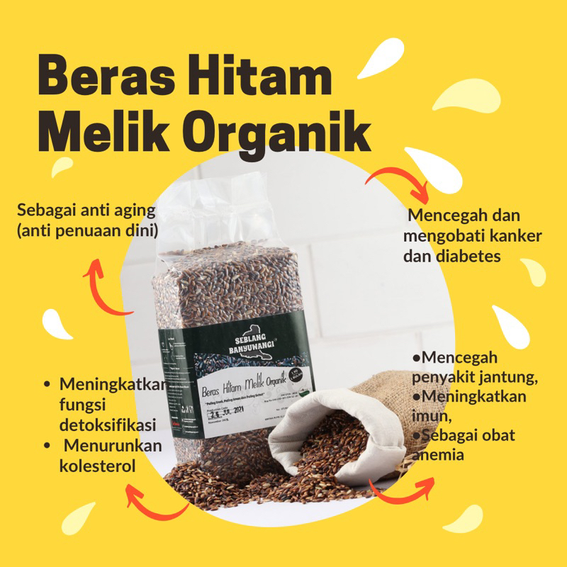 

beras hitam melik organik/beras organik/beras kesehatan/