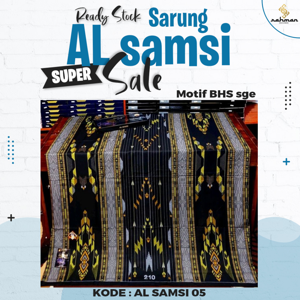 SARUNG AL SAMSI MOTIF SGE / SARUNG AL SAMSI SIGNATURE / SARUNG ASSAMSI MURAH