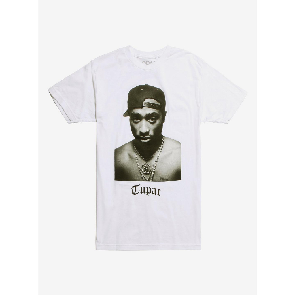BAJU KAOS Tupac Black & White Photo T-Shirt