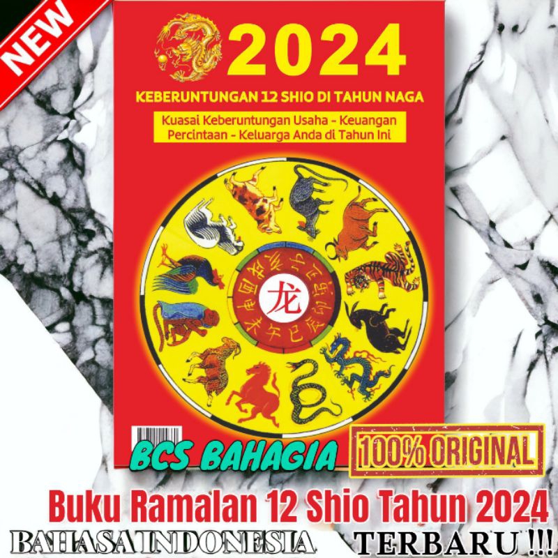 Buku Ramalan Untuk Zodiak Chinese 12 Shio Di Tahun Baru Naga 2024 Asli Ori / Buku Ramal Shio China T