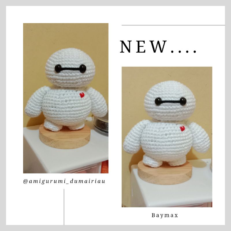 pajangan meja baymax / amigurumi baymax