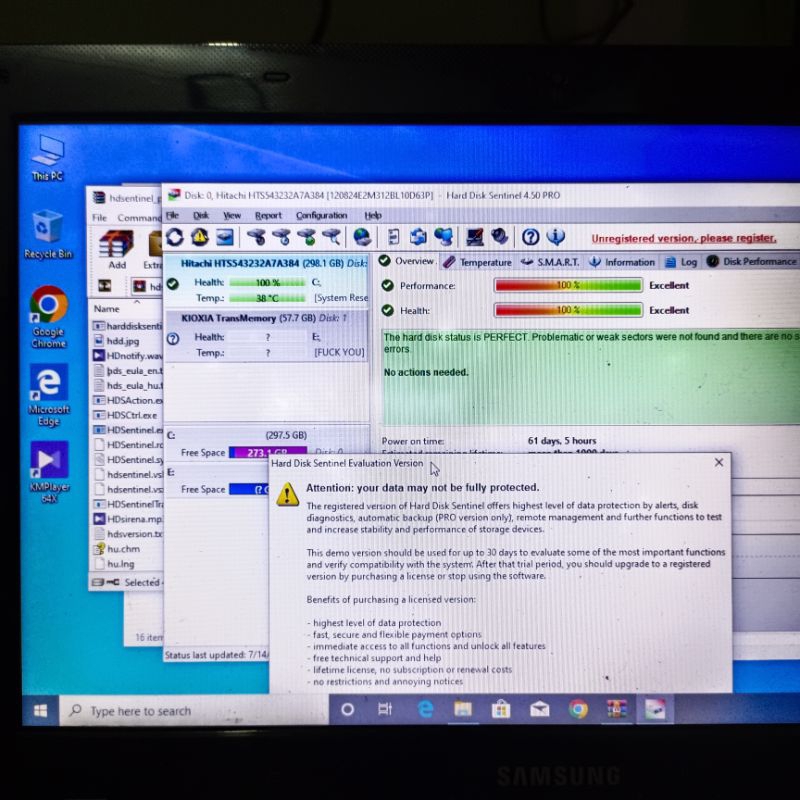 Hardisk HDD hdd 320gb kondisi normal baik 100%