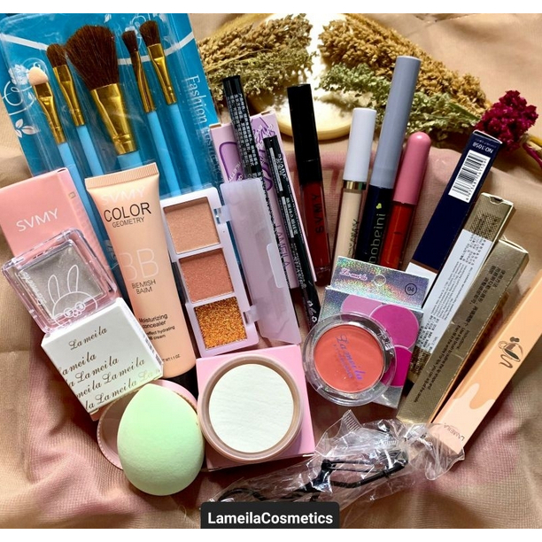 Paket Lameila Cosmetics - 1 Set Make Up 10item / MakeUp Full Face 10 in 1 / Kosmetik Lameila