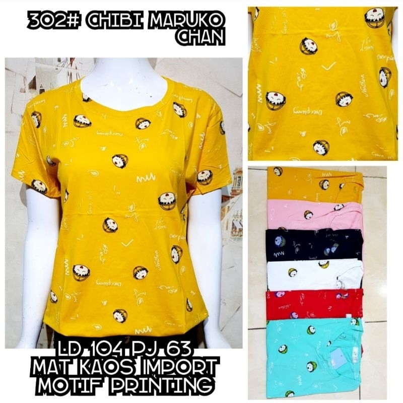 Chibi Maruka Chan Kaos Import JF.77 Premium || Fashionable Casual Women's Clothes || Classic Fashion