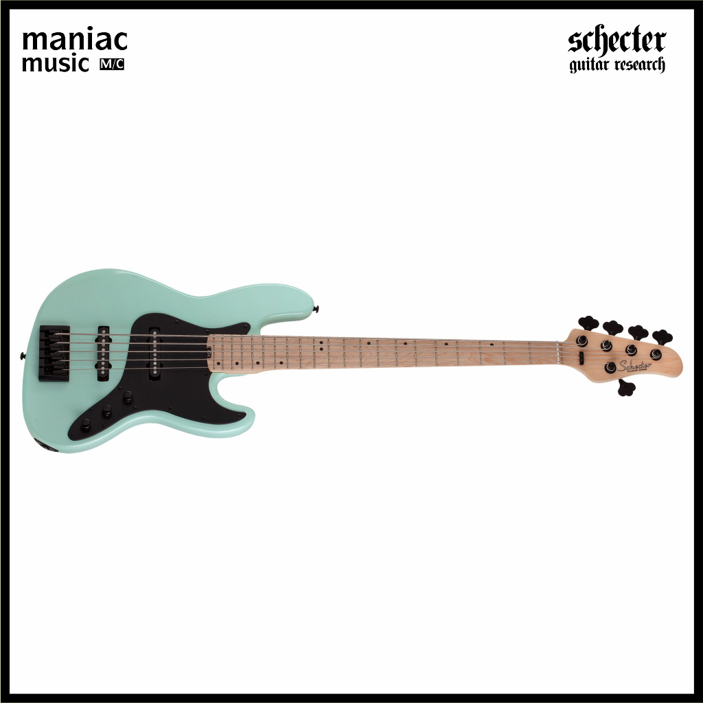 Schecter J5 SFG - Bass Elektrik. Sea Foam Green. 21 Fret. Maple. USA MonsterTone J Pickup