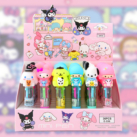 

Pena Pulpen Sanr!o 4in1 Warna Hello K!tty Kurom! Pochacc0 523-506