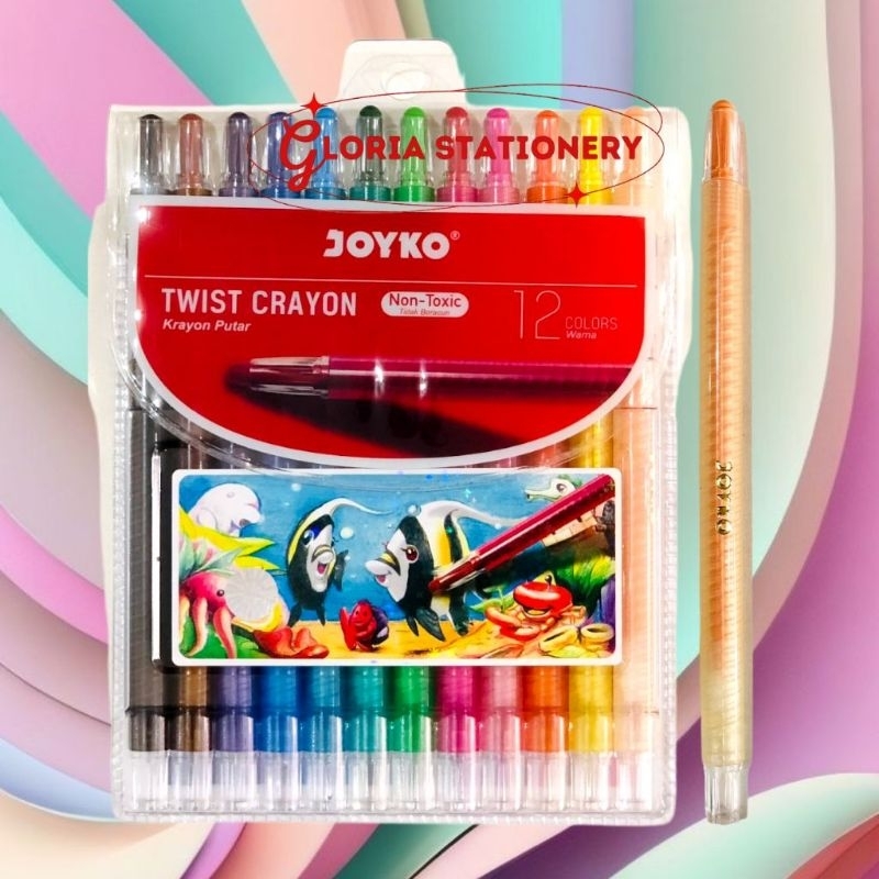 

Joyko crayon putar 12 warna/Twist Crayon 12 colour Joyko