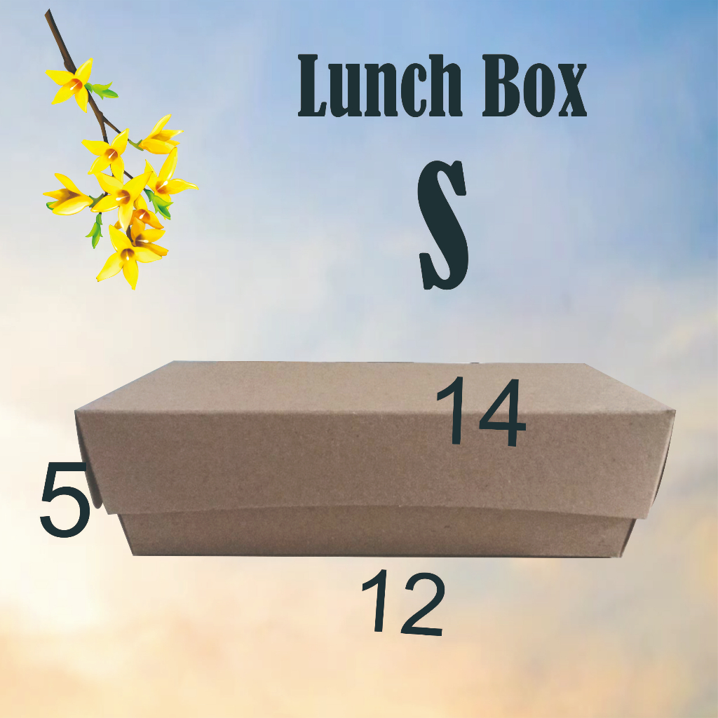

Lunch Box S Laminasi isi 50 lbr ukr 9x14/ BKraft 300 gsm Dus/Kotak/Box Nasi Makanan
