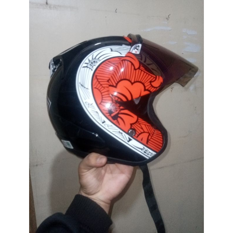 Scot copy Arai ram4 motif Nakano black glossy s