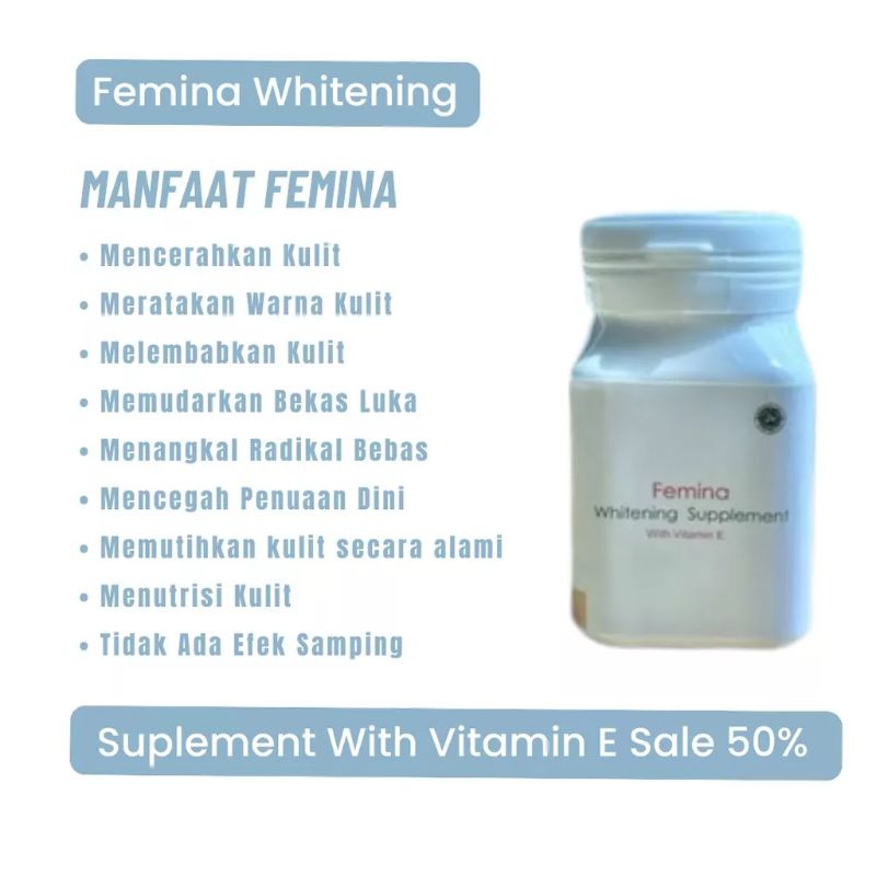 FEMINA WHITENING BEST SELLER CAPSULE || PEMUTIH BADAN BPOM