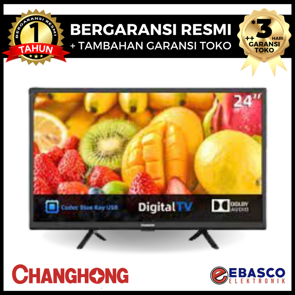 Changhong Led Tv L24G5W 24 Inch Tv Digital HD Resolution / L 24G5W