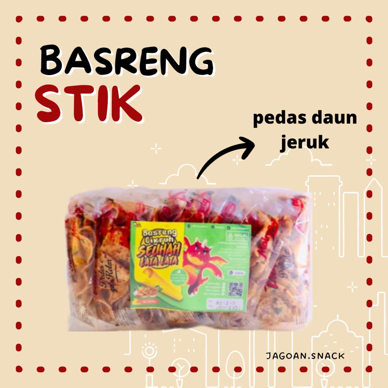 

Basreng Stik Pedas Daun Jeruk 30 gram