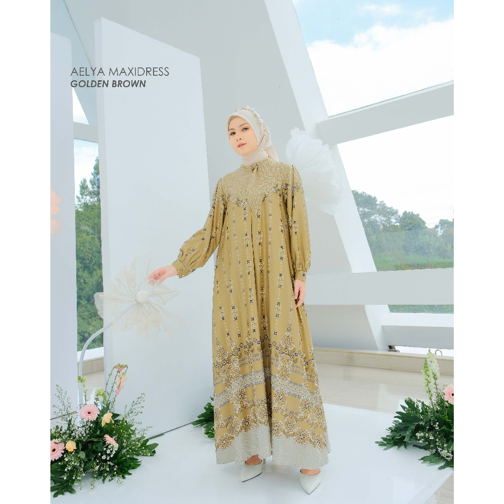 Mayoutfit Elysian Set Series Golden Brown | Sarimbit Lebaran Baju Muslim Raya Keluarga-1