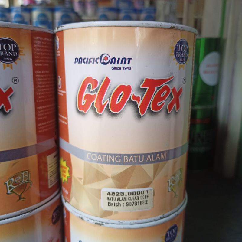 Cat Batu Alam GLOTEX Vernis Coating batu alam
