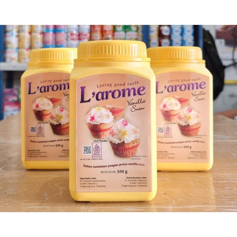 

L'arome Vanila susu 500gr/Larome Vanila susu/Perisai Vanila asli/Essense Vanila susu/Pelangi Kue alami