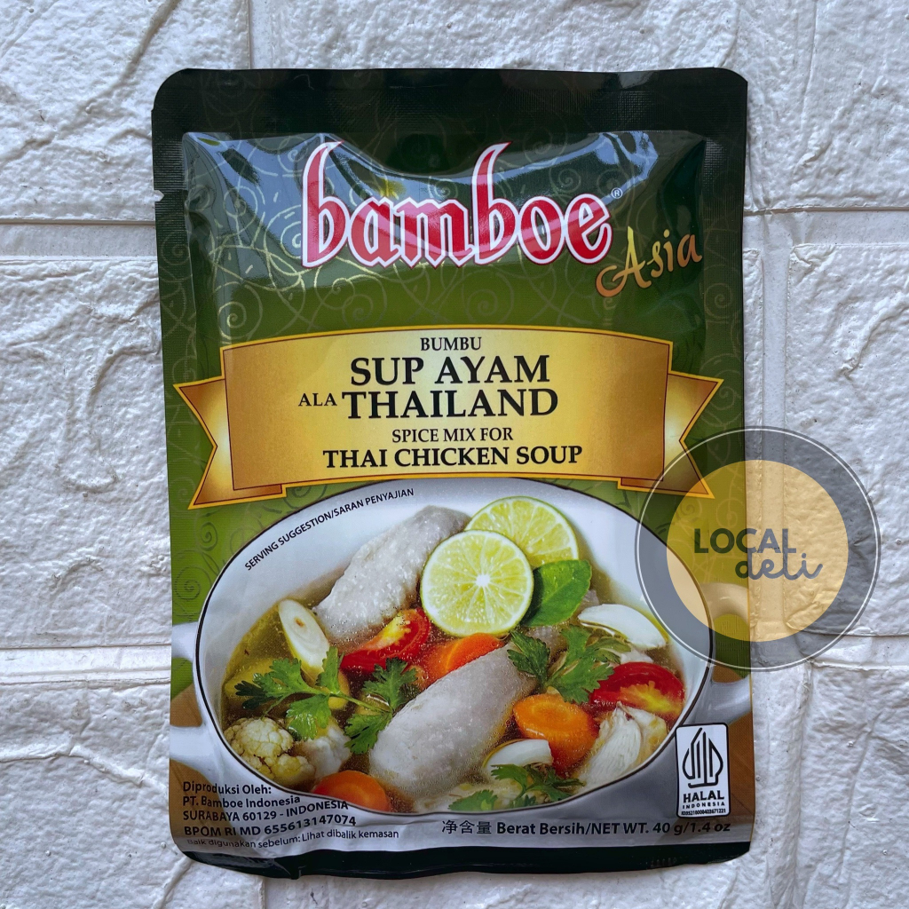 

Bamboe Sup Ayam Thailand 40gr / Bumbu Bamboe Sup Ayam Thailand / Bumbu Sup Ayam Thailand