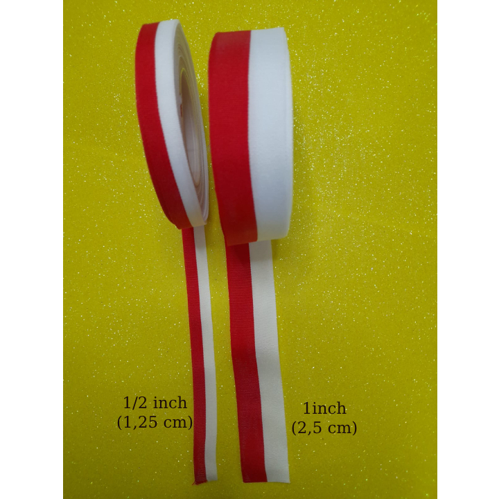 

Pita Satin Merah Putih 1/2 inch dan 1 inch