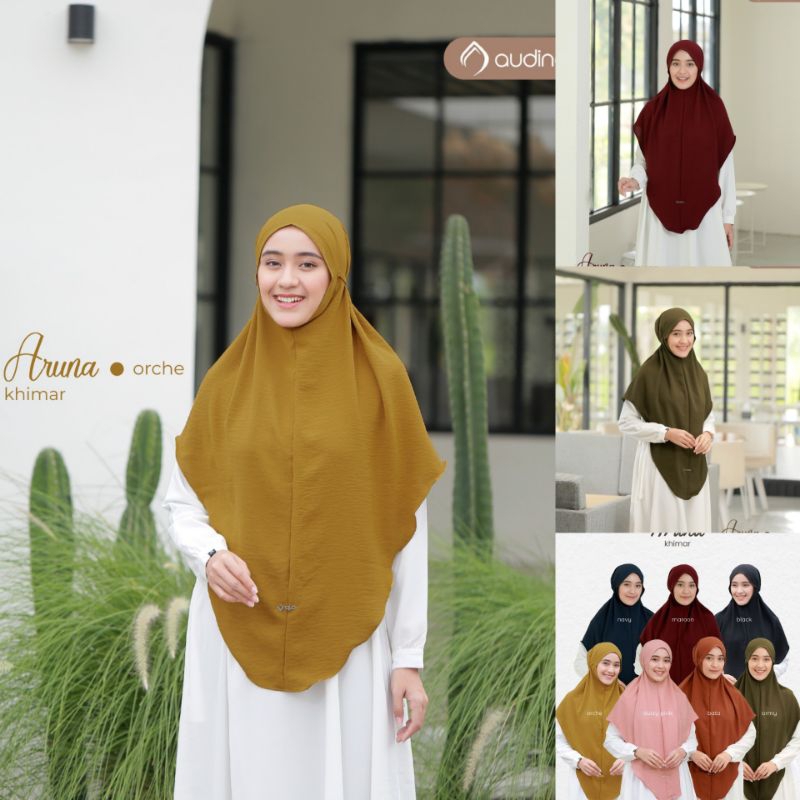 AUDINA ~ ARUNA KHIMAR CRINKLE || JILBAB HIJAB INSTAN NON PAD
