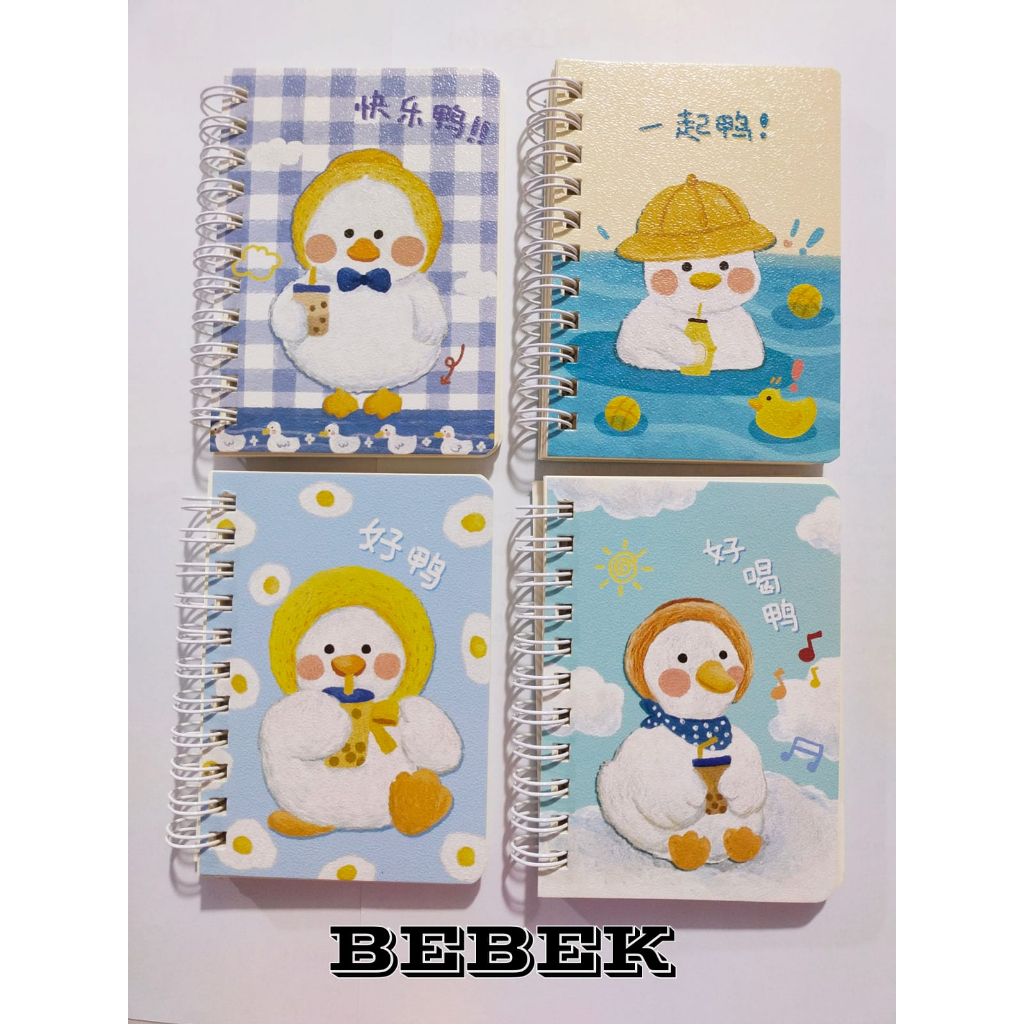 NOTEBOOK A7 RING MOTIF KARAKTER ISI 80 LEMBAR BUKU CATATAN MINI A7 - BD