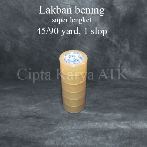 

Lakban BENING/COKLAT MURAH HARGA GROSIR 45 MM X 90 YARD NAWA/OCIN Tape 1 SLOP 6 ROL